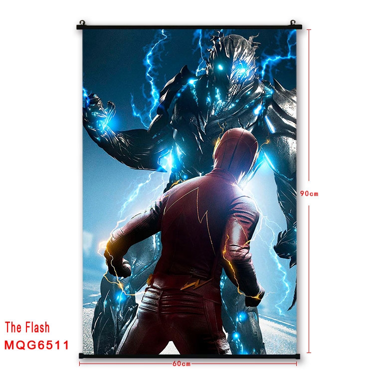 The Flash Anime black Plastic rod Cloth painting Wall Scroll 60X90CM MQG-6511