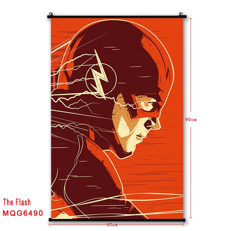The Flash Anime black Plastic rod Cloth painting Wall Scroll 60X90CM MQG-6490