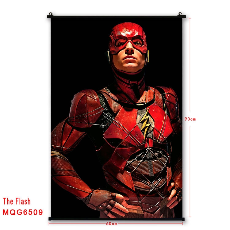 The Flash Anime black Plastic rod Cloth painting Wall Scroll 60X90CM MQG-6509