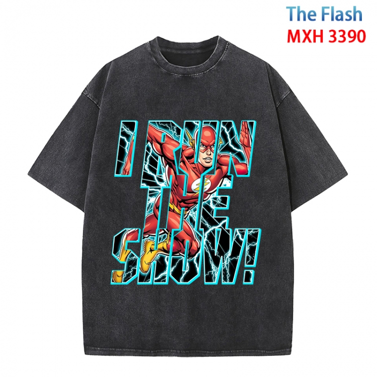 The Flash Anime peripheral pure cotton washed and worn T-shirt from S to 4XL MXH-3390
