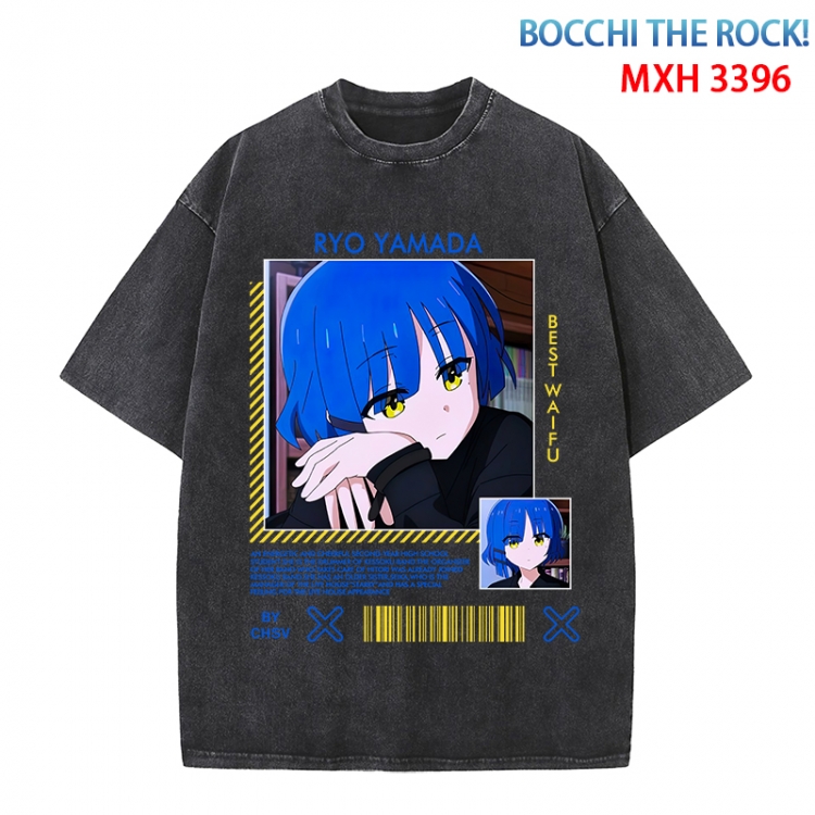 Bocchi the Rock  Anime peripheral pure cotton washed and worn T-shirt from S to 4XL MXH-3396