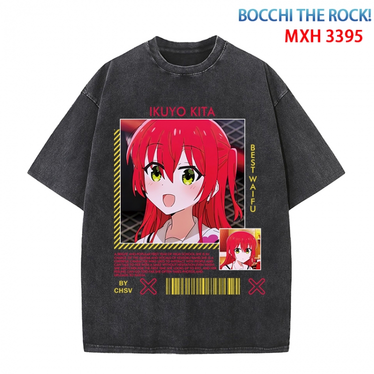 Bocchi the Rock  Anime peripheral pure cotton washed and worn T-shirt from S to 4XL MXH-3395