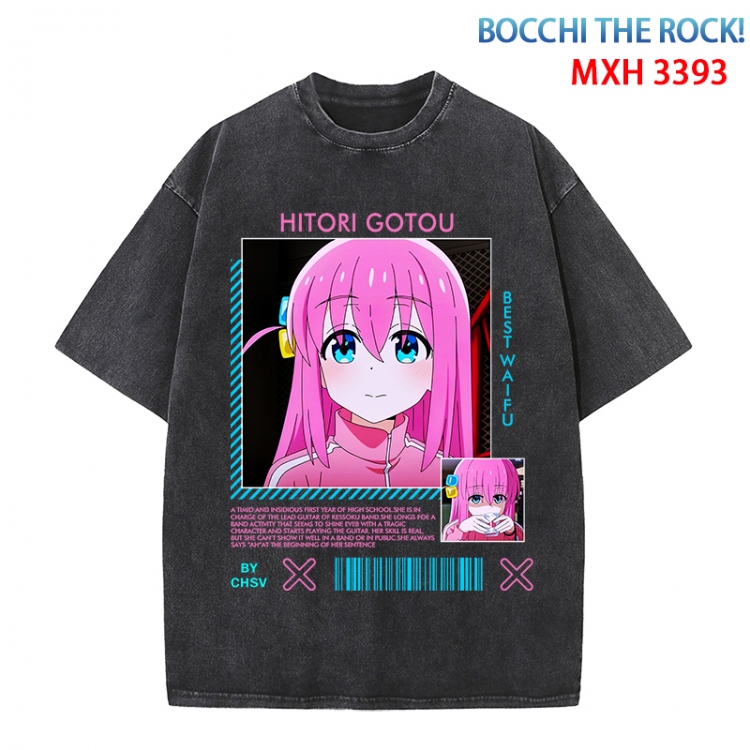 Bocchi the Rock  Anime peripheral pure cotton washed and worn T-shirt from S to 4XL MXH-3393