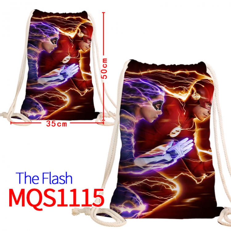 The Flash Canvas drawstring pocket backpack 50x35cm