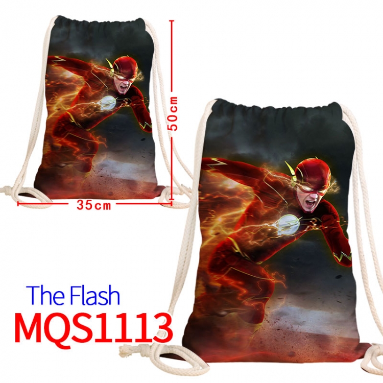 The Flash Canvas drawstring pocket backpack 50x35cm