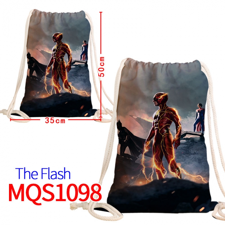 The Flash Canvas drawstring pocket backpack 50x35cm