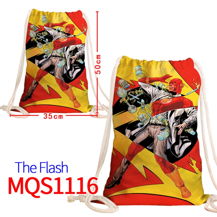The Flash Canvas drawstring pocket backpack 50x35cm