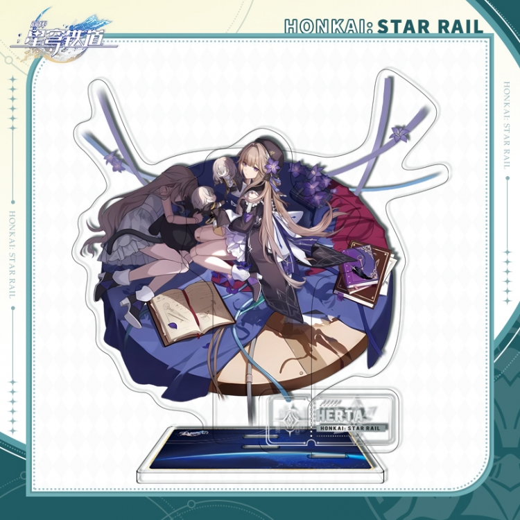 Honkai: Star Rail Triple insertion Anime characters acrylic Standing Plates Keychain