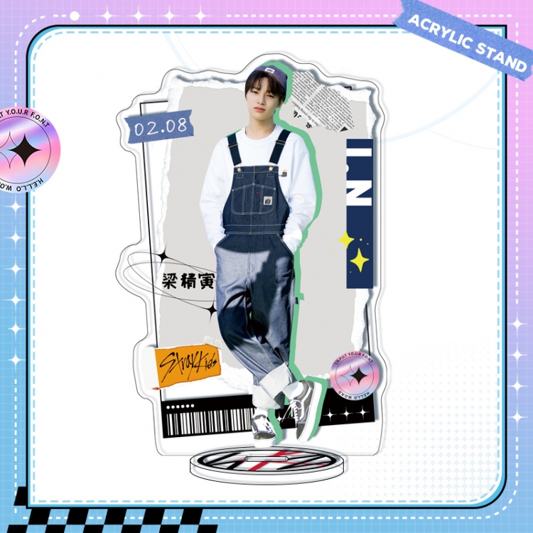 Stray Kids Anime characters acrylic Standing Plates Keychain 16cm