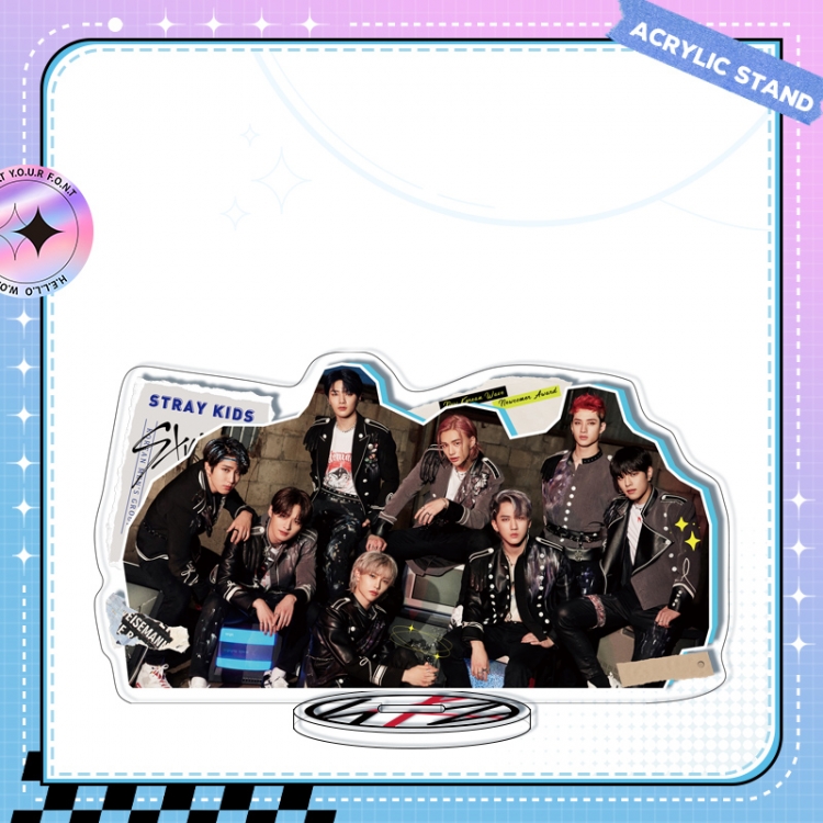 Stray Kids Anime characters acrylic Standing Plates Keychain 16cm