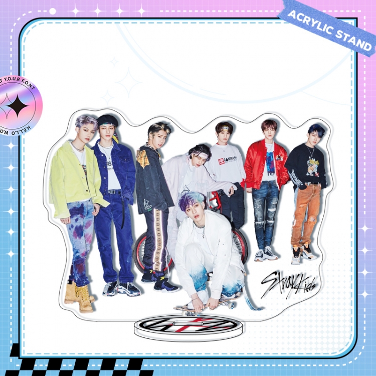 Stray Kids Anime characters acrylic Standing Plates Keychain 16cm