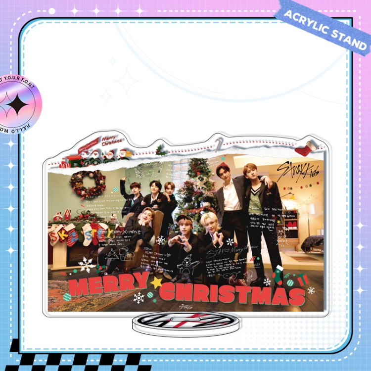 Stray Kids Anime characters acrylic Standing Plates Keychain 16cm