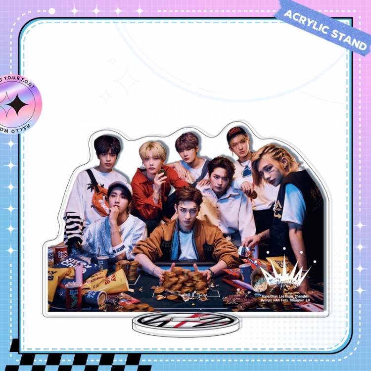 Stray Kids Anime characters acrylic Standing Plates Keychain 16cm
