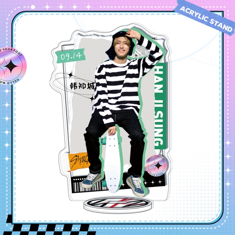 Stray Kids Anime characters acrylic Standing Plates Keychain 16cm