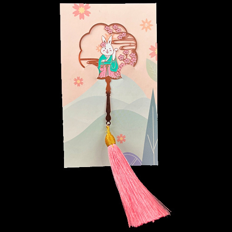 Animal series tassel style Hollow stainless steel literary and classical bookmarks price for 5 pcs