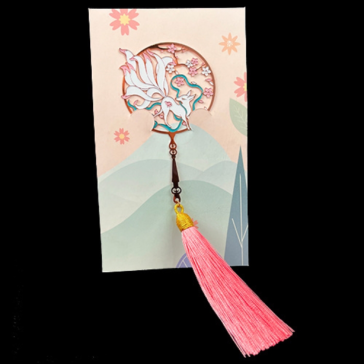Animal series tassel style Hollow stainless steel literary and classical bookmarks price for 5 pcs