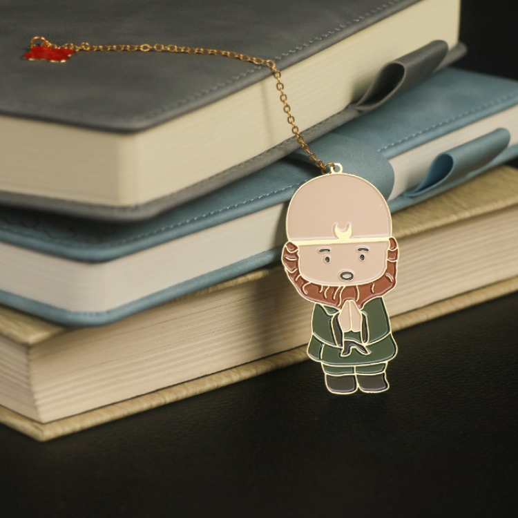 Sand Monk Chain style stainless steel classical bookmark cardboard packaging price for 2 pcs