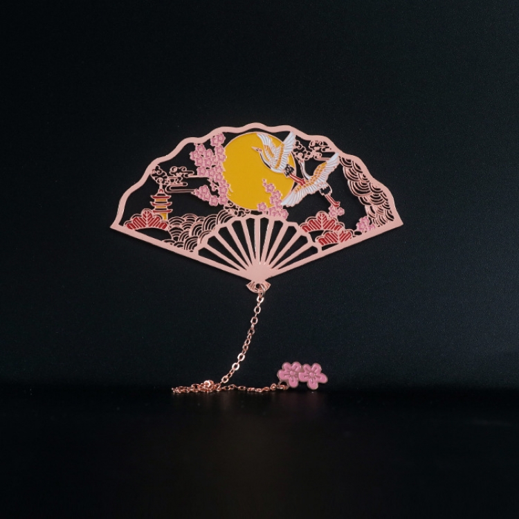 Tower of Yellow Crane Chain style stainless steel classical bookmark cardboard packaging price for 2 pcs