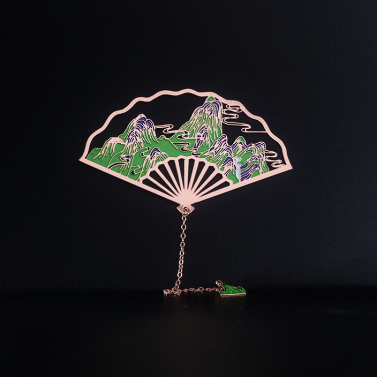 Huashan Mountain Chain style stainless steel classical bookmark cardboard packaging price for 2 pcs