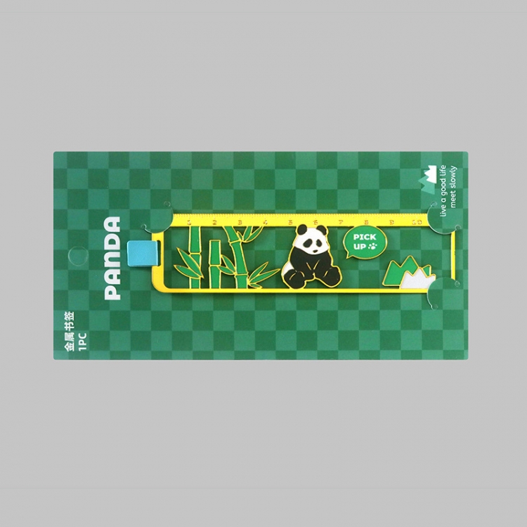 panda Straight edge stainless steel bookmark cardboard packaging price for 2 pcs style B