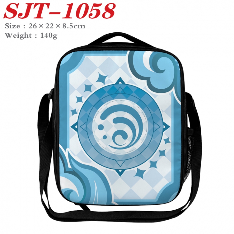 Genshin Impact Anime Lunch Bag Crossbody Bag 26x22x8.5cm