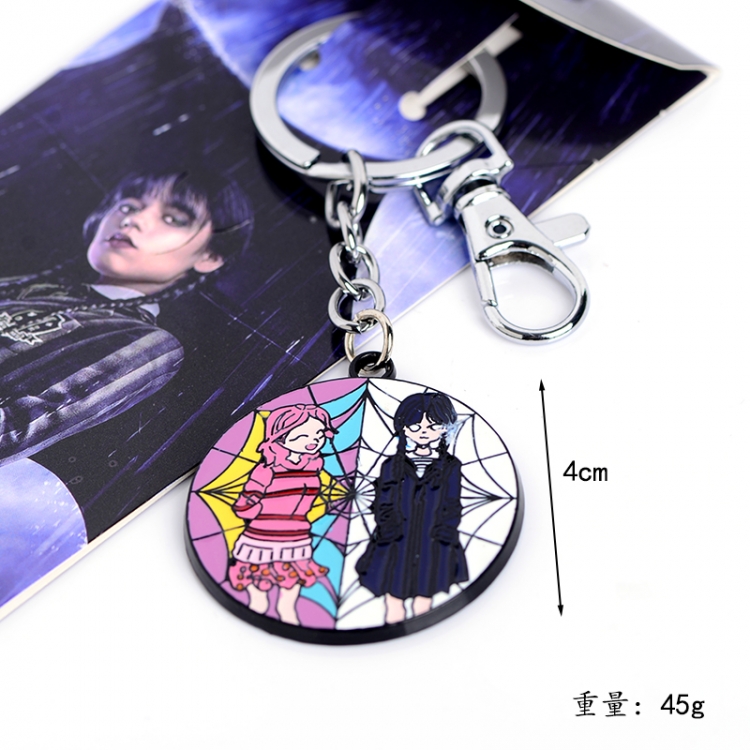 Black Wednesday  Anime peripheral metal keychain pendant price for 5 pcs