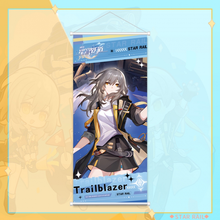 Honkai: Star Rail White pole diffuse oil painting cloth hanging painting 30X70cm price for 2 pcs