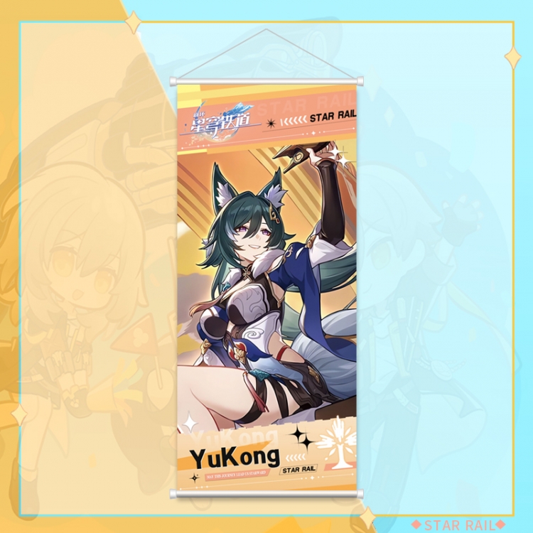 Honkai: Star Rail White pole diffuse oil painting cloth hanging painting 30X70cm price for 2 pcs