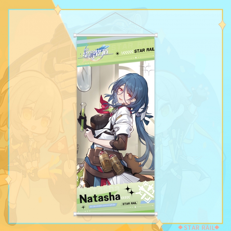 Honkai: Star Rail White pole diffuse oil painting cloth hanging painting 30X70cm price for 2 pcs