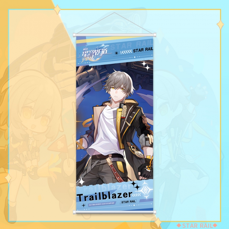 Honkai: Star Rail White pole diffuse oil painting cloth hanging painting 30X70cm price for 2 pcs