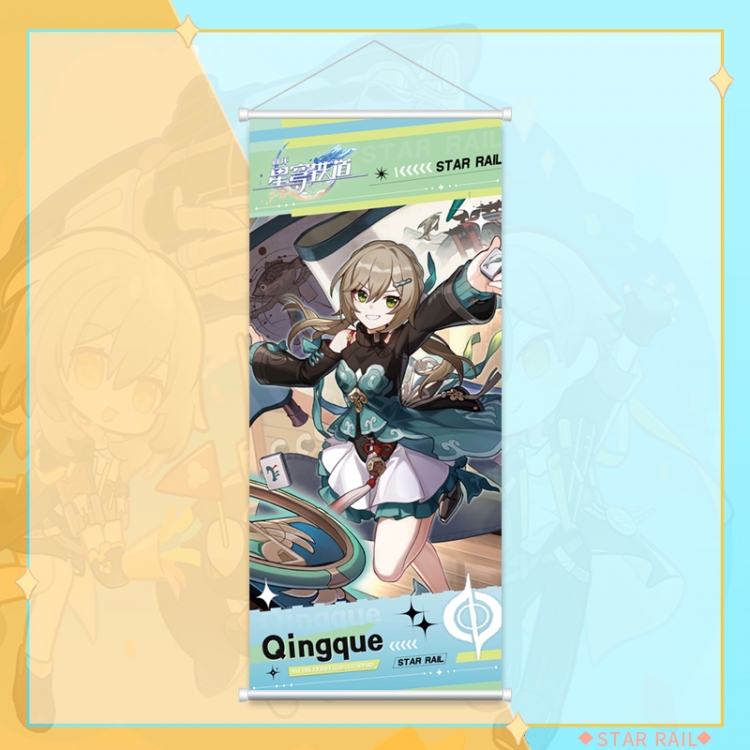 Honkai: Star Rail White pole diffuse oil painting cloth hanging painting 30X70cm price for 2 pcs