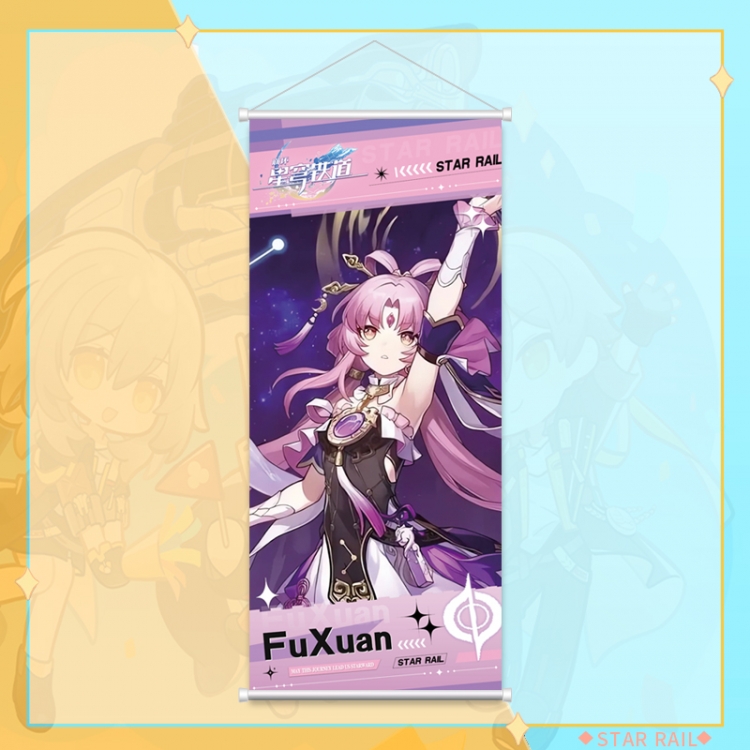 Honkai: Star Rail White pole diffuse oil painting cloth hanging painting 30X70cm price for 2 pcs