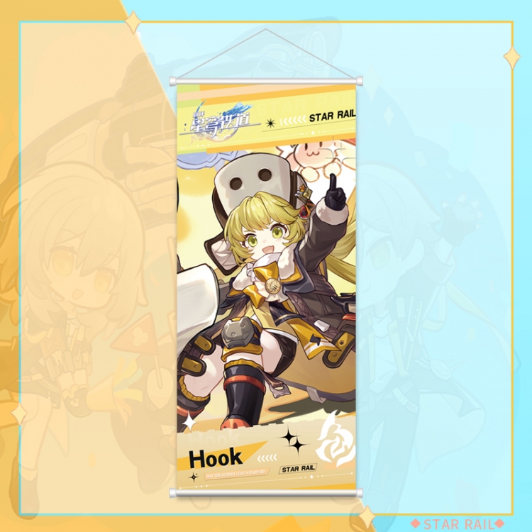 Honkai: Star Rail White pole diffuse oil painting cloth hanging painting 30X70cm price for 2 pcs