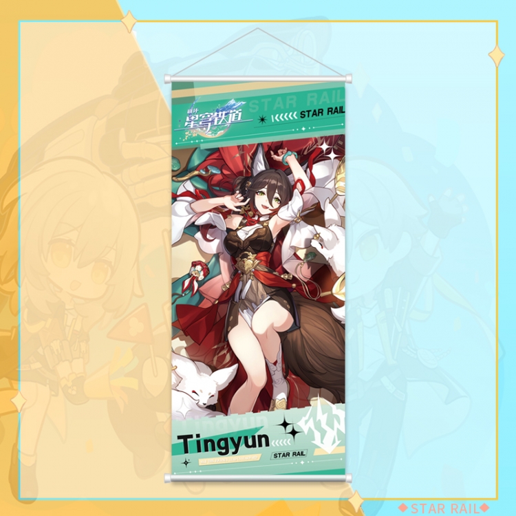 Honkai: Star Rail White pole diffuse oil painting cloth hanging painting 30X70cm price for 2 pcs