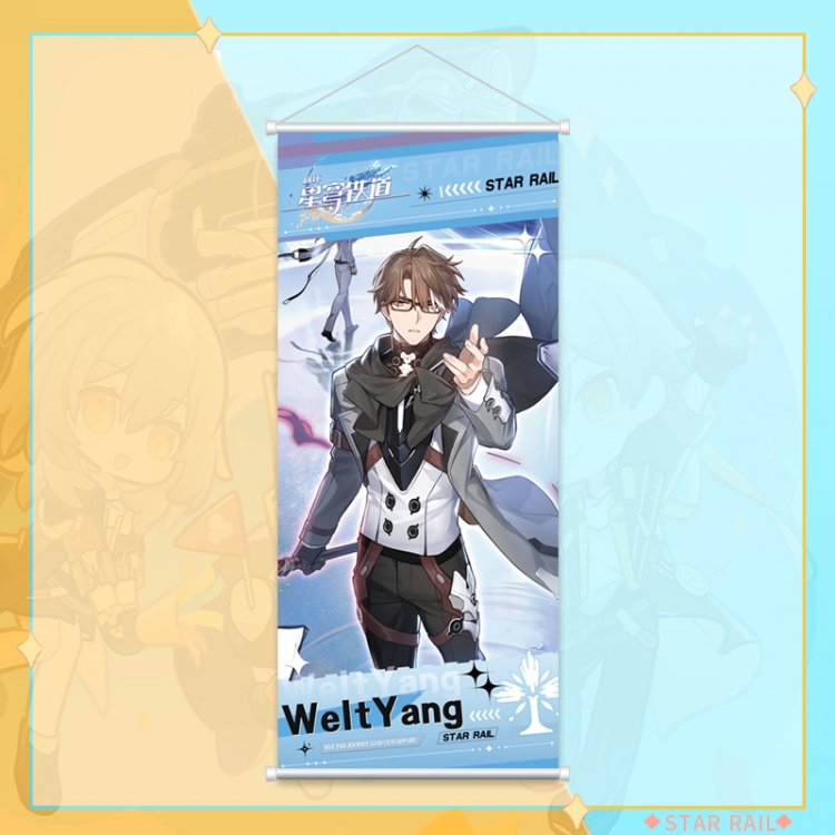 Honkai: Star Rail White pole diffuse oil painting cloth hanging painting 30X70cm price for 2 pcs