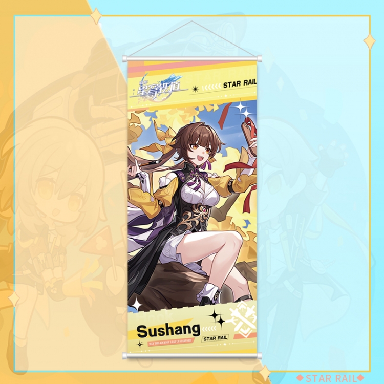 Honkai: Star Rail White pole diffuse oil painting cloth hanging painting 30X70cm price for 2 pcs