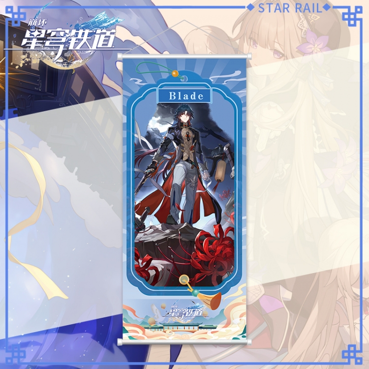 Honkai: Star Rail White pole diffuse oil painting cloth hanging painting 30X70cm price for 2 pcs