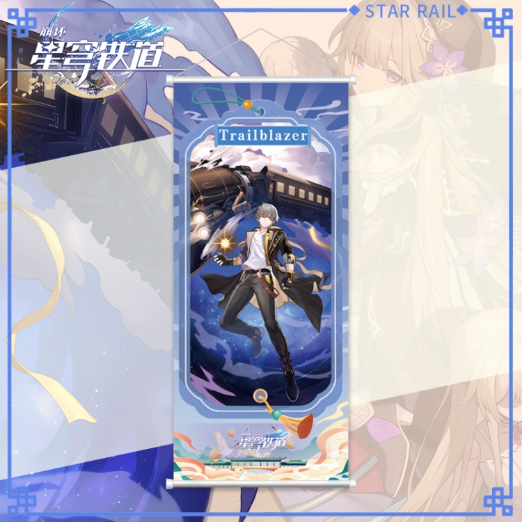 Honkai: Star Rail White pole diffuse oil painting cloth hanging painting 30X70cm price for 2 pcs