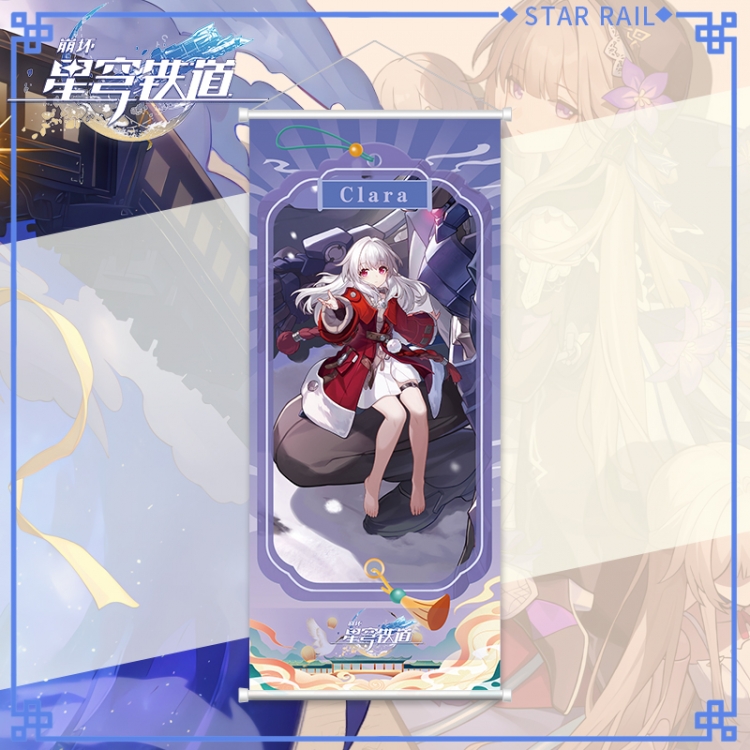 Honkai: Star Rail White pole diffuse oil painting cloth hanging painting 30X70cm price for 2 pcs