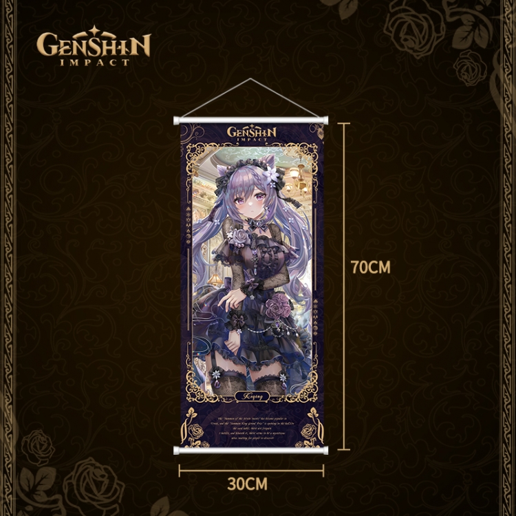 Genshin Impact White pole diffuse oil painting cloth hanging painting 30X70cm price for 2 pcs