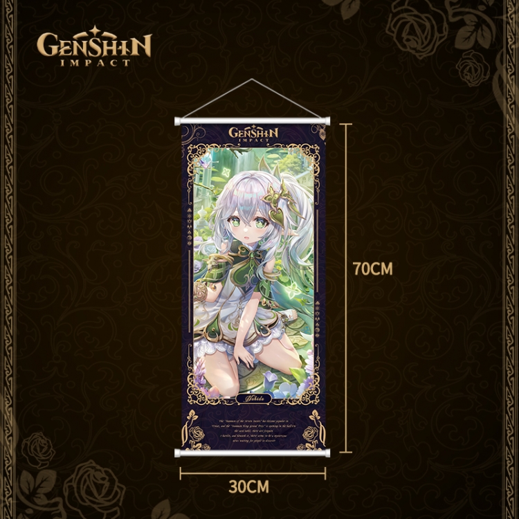 Genshin Impact White pole diffuse oil painting cloth hanging painting 30X70cm price for 2 pcs