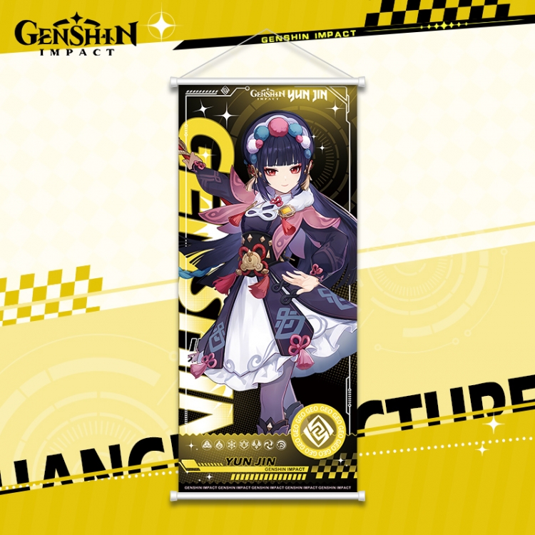 Genshin Impact White pole diffuse oil painting cloth hanging painting 30X70cm price for 2 pcs