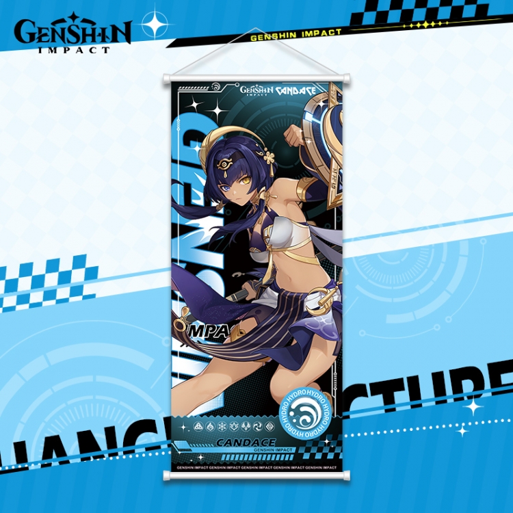 Genshin Impact White pole diffuse oil painting cloth hanging painting 30X70cm price for 2 pcs