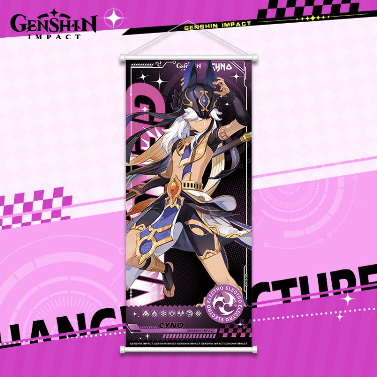 Genshin Impact White pole diffuse oil painting cloth hanging painting 30X70cm price for 2 pcs