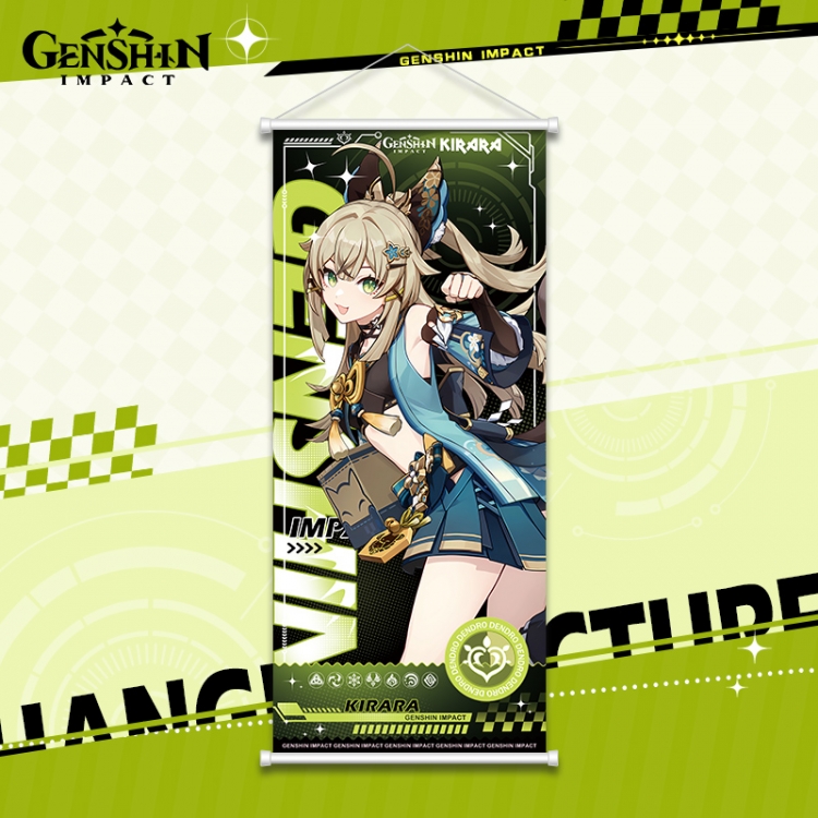 Genshin Impact White pole diffuse oil painting cloth hanging painting 30X70cm price for 2 pcs