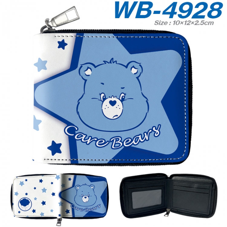Care Bears Anime color short full zip folding wallet 10x12x2.5cm WB-4928A