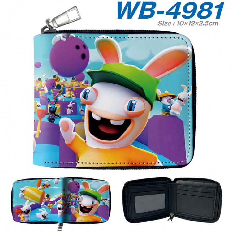 Stumble guys Anime color short full zip folding wallet 10x12x2.5cm WB-4981A