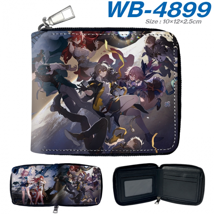 Honkai: Star Rail Anime color short full zip folding wallet 10x12x2.5cm WB-4899A