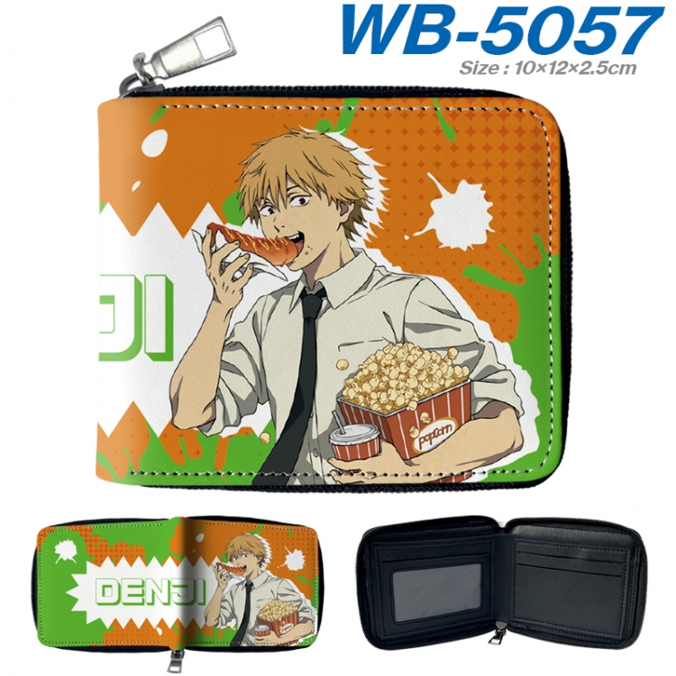 Chainsaw man Anime color short full zip folding wallet 10x12x2.5cm WB-5057A
