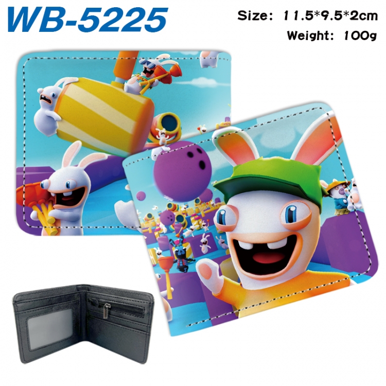 Stumble guys Animation color PU leather half fold wallet 11.5X9X2CM WB-5225A